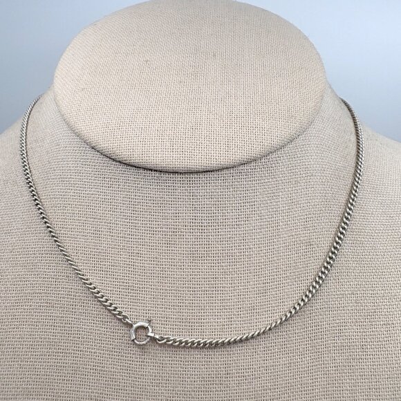 VTG Sterling Silver 925 Jasper Bezel Set Pendant Necklace Size 24" Length - Picture 9 of 16